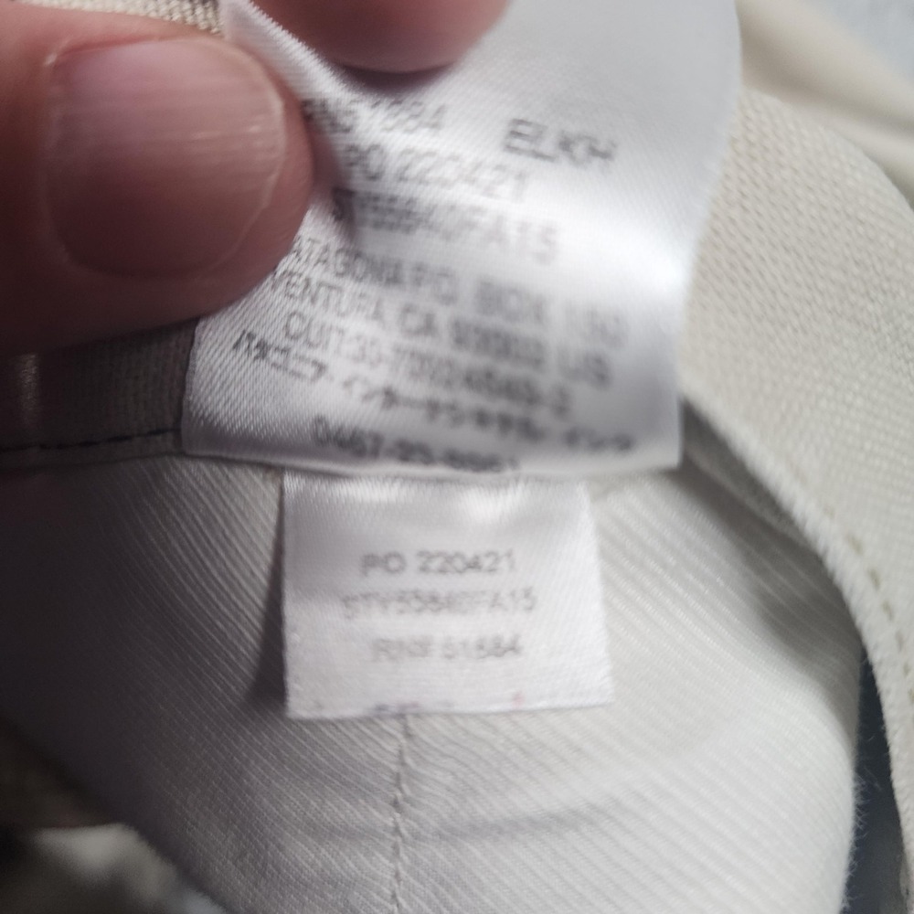 Patagonia Pants Mens 38x31 Beige Khaki Organic Cotton Chino Straight Leg Casual - Picture 11 of 16